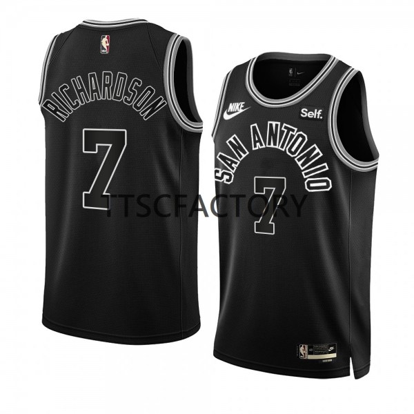 San Antonio Spurs Trikot Josh Richardson 7 Nike 2022-23 Classic Edition Schwarz Swingman - Herren San Antonio Spurs Trikot Josh Richardson 7 Nike 2022-23 Classic Edition Schwarz Swingman - Herren